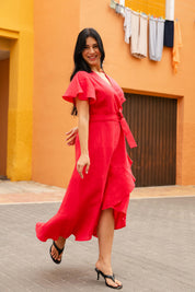 Annika Dress, Raspberry