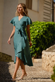 Annika Dress, Silver Pine