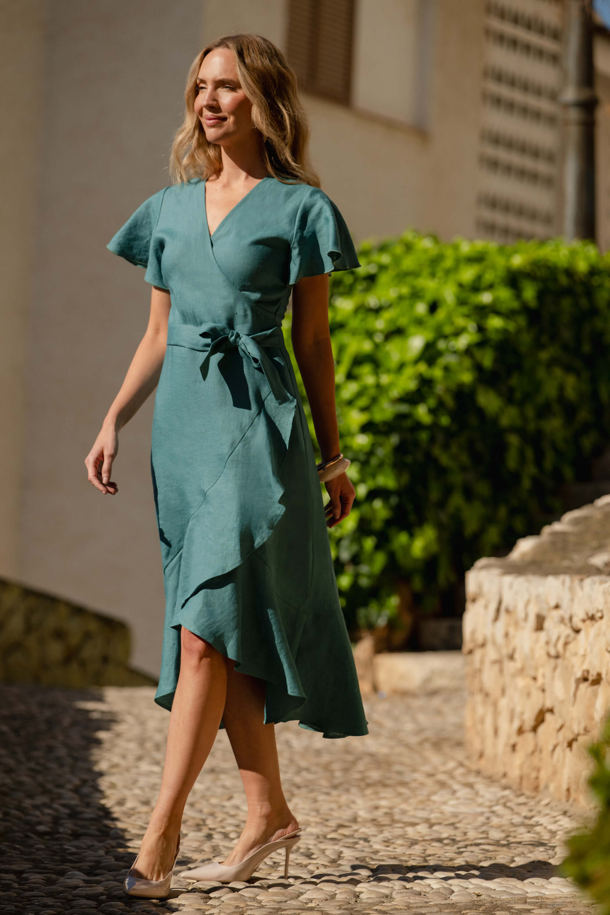 Annika Dress, Silver Pine