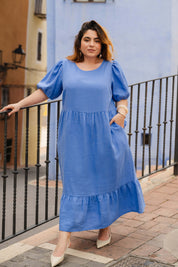 Astrid Dress, Marina Blue
