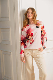 Casual Chic Print Shirt, Rosée