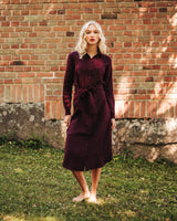 Chloe Linen Dress, Merlot