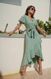 Annika Dress, Desert Sage