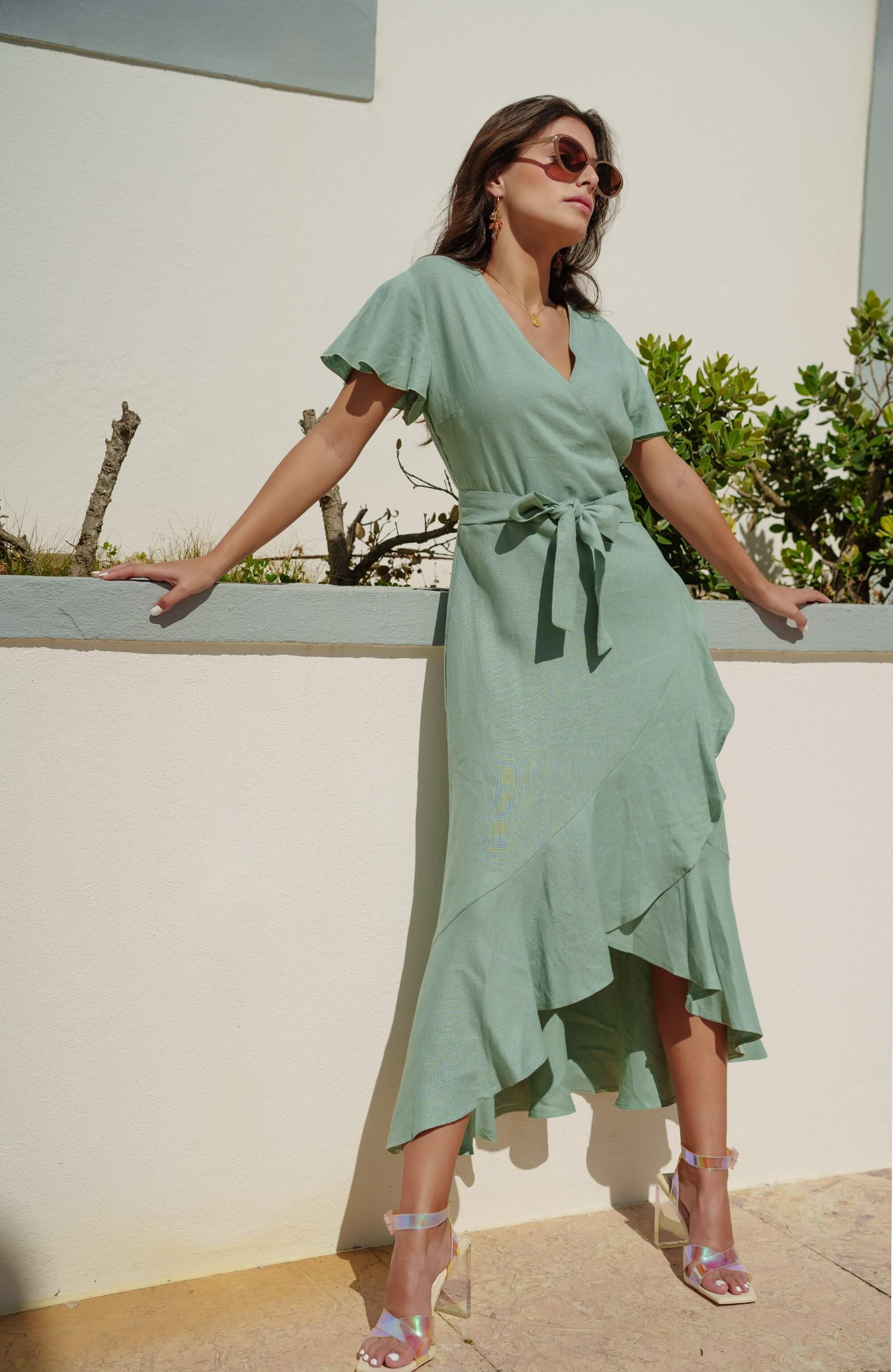 Annika Dress, Desert Sage 