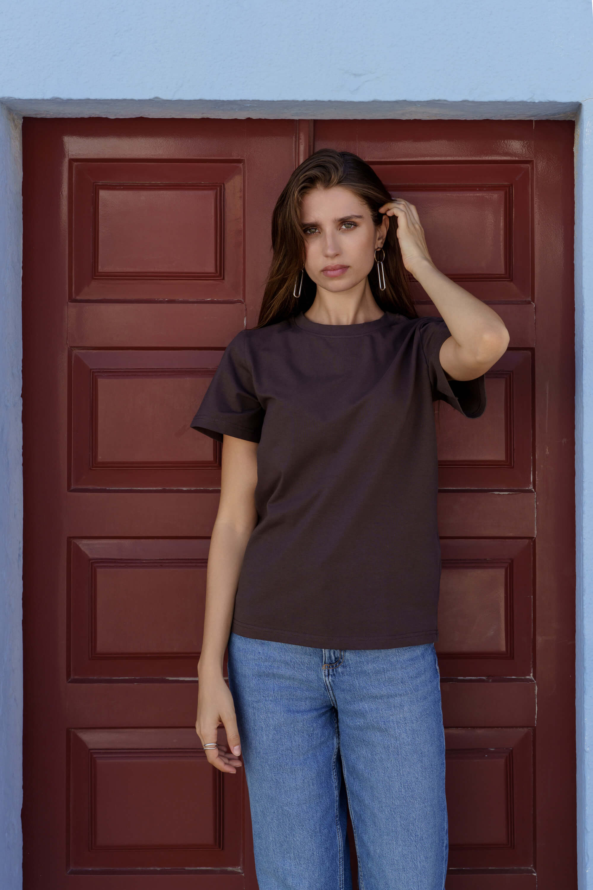 Emilia T-Shirt, Dark Brown