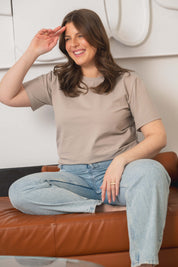 Emilia T-Shirt, Greige