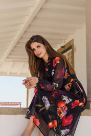 Estelle Dress, Sangria Garden
