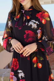 Estelle Dress, Sangria Garden