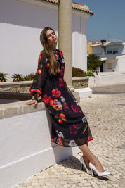 Estelle Dress, Sangria Garden