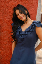 Kaia Dress, Oxford Navy
