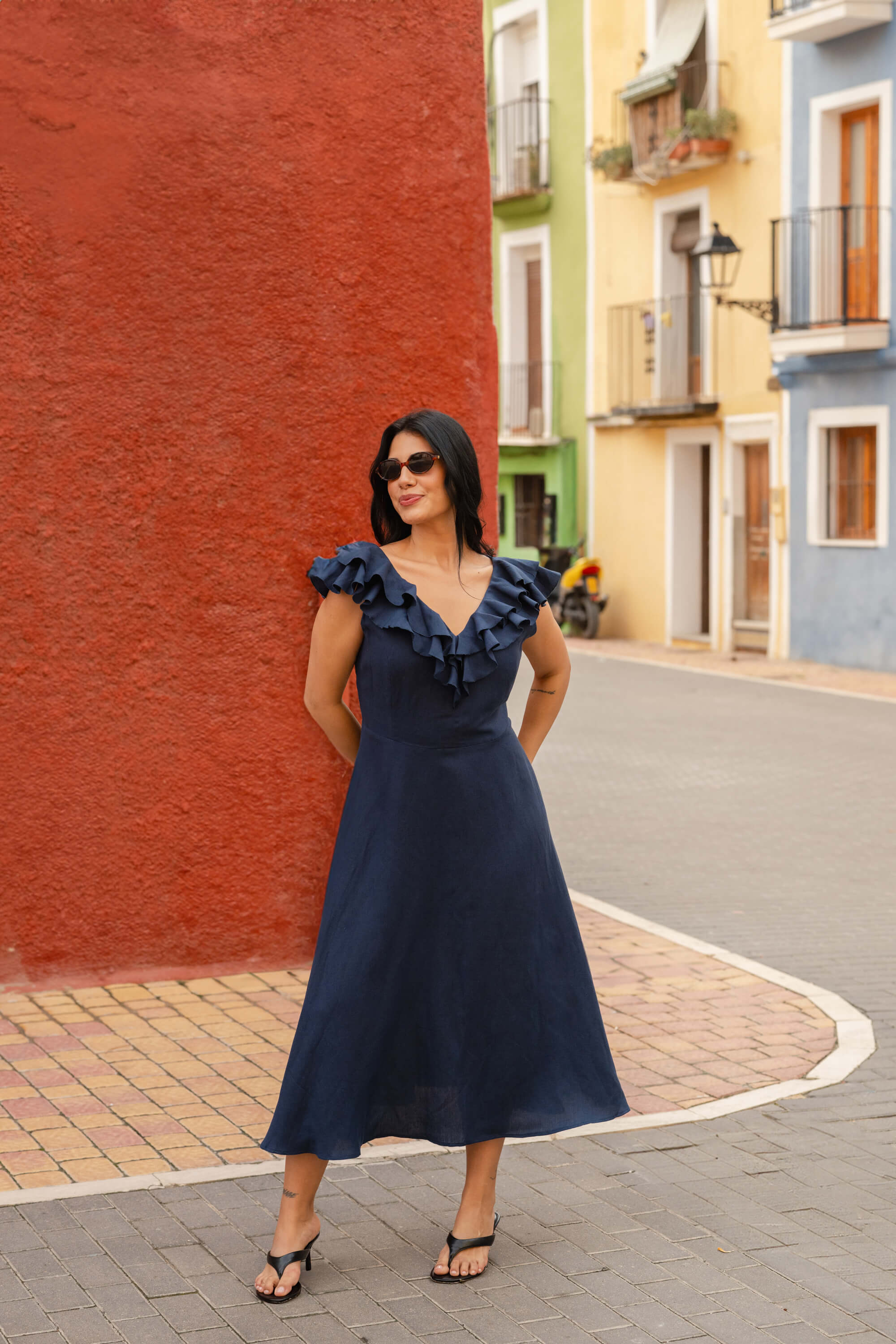 Kaia Dress, Oxford Navy