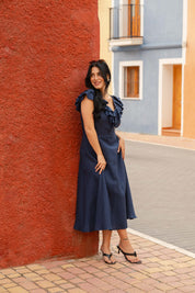 Kaia Dress, Oxford Navy