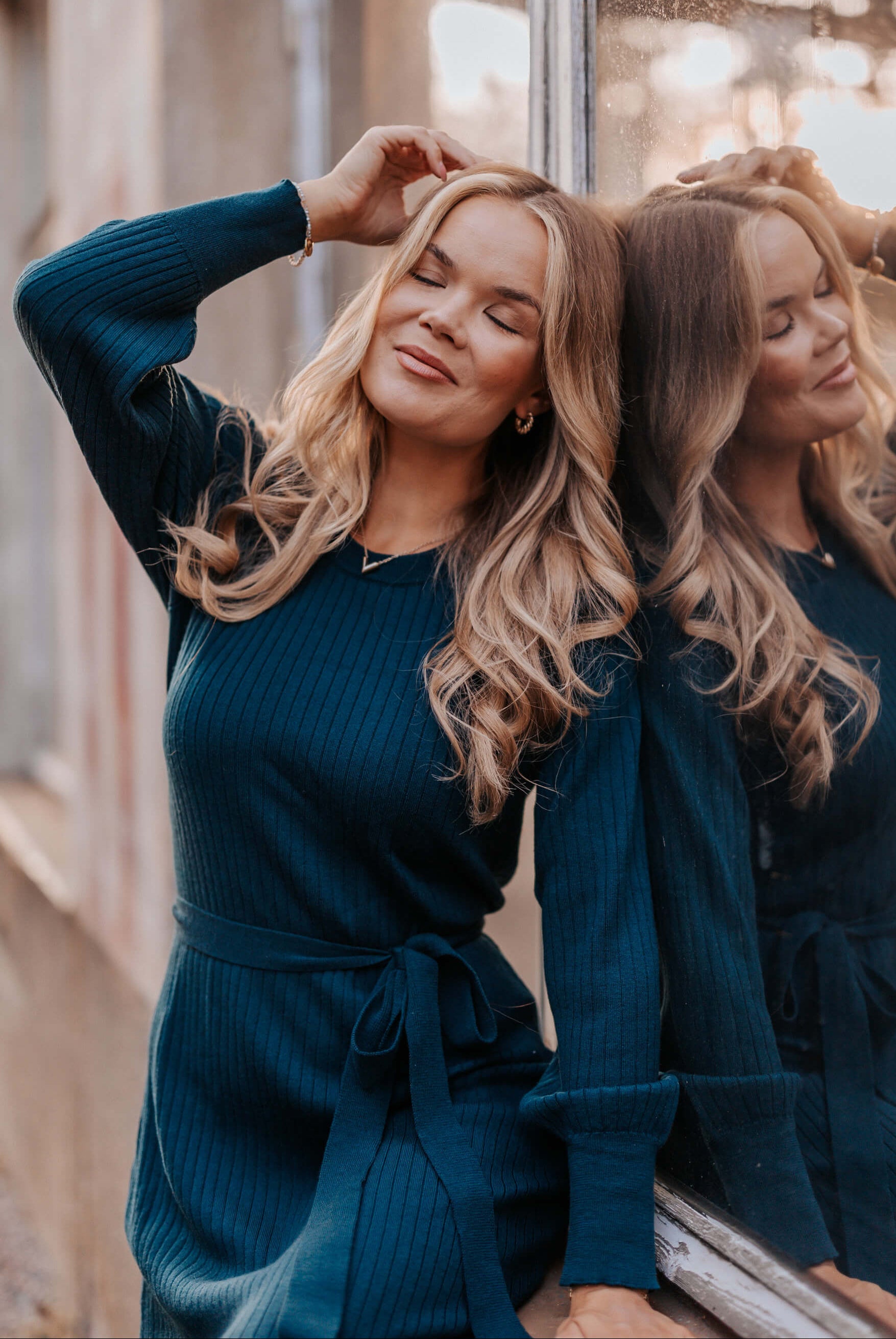 Leona Dress, Teal