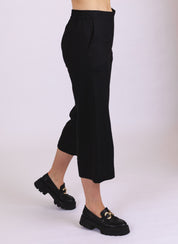 Culottes linen pants, Black 