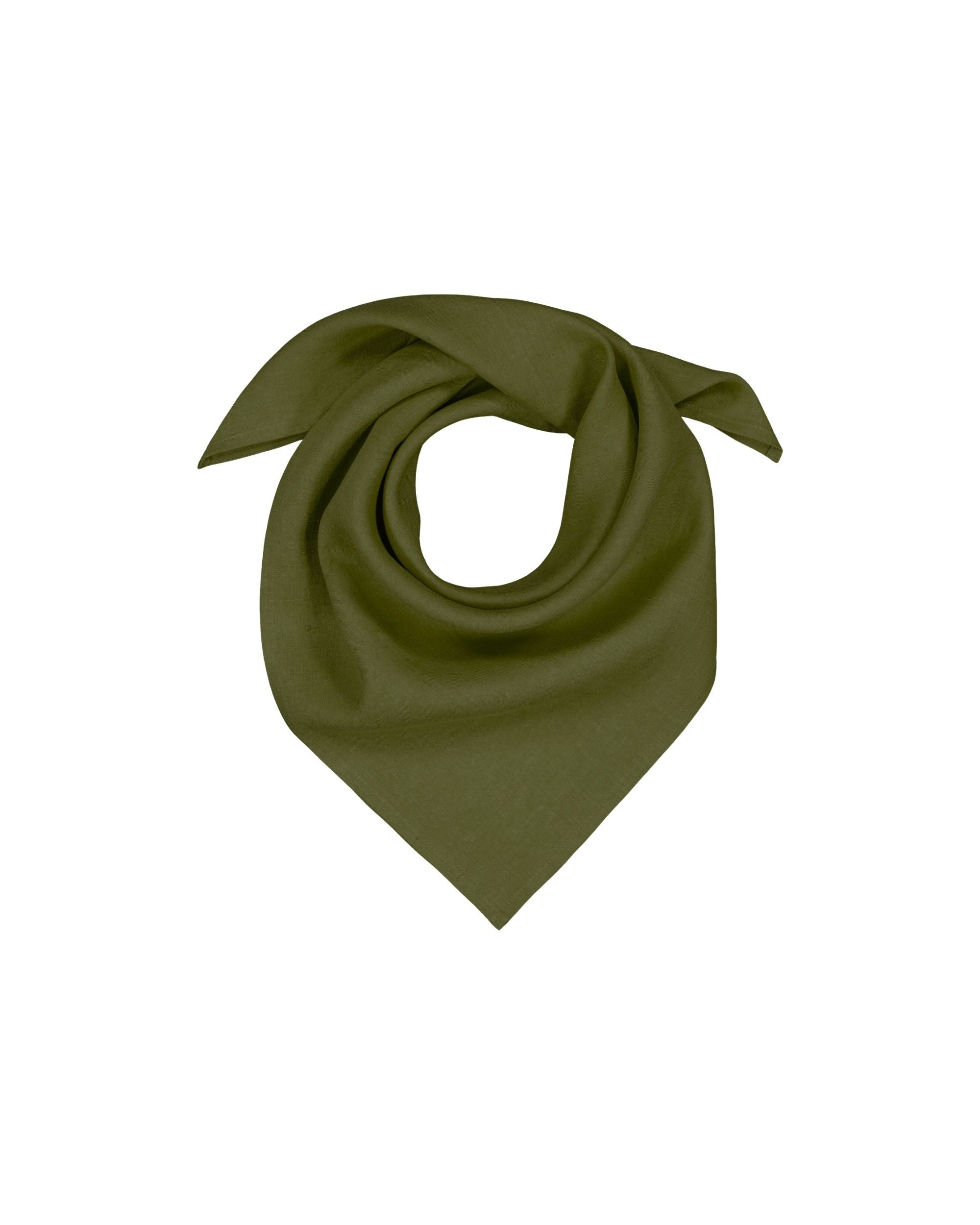 Linen Scarf, Olive Green