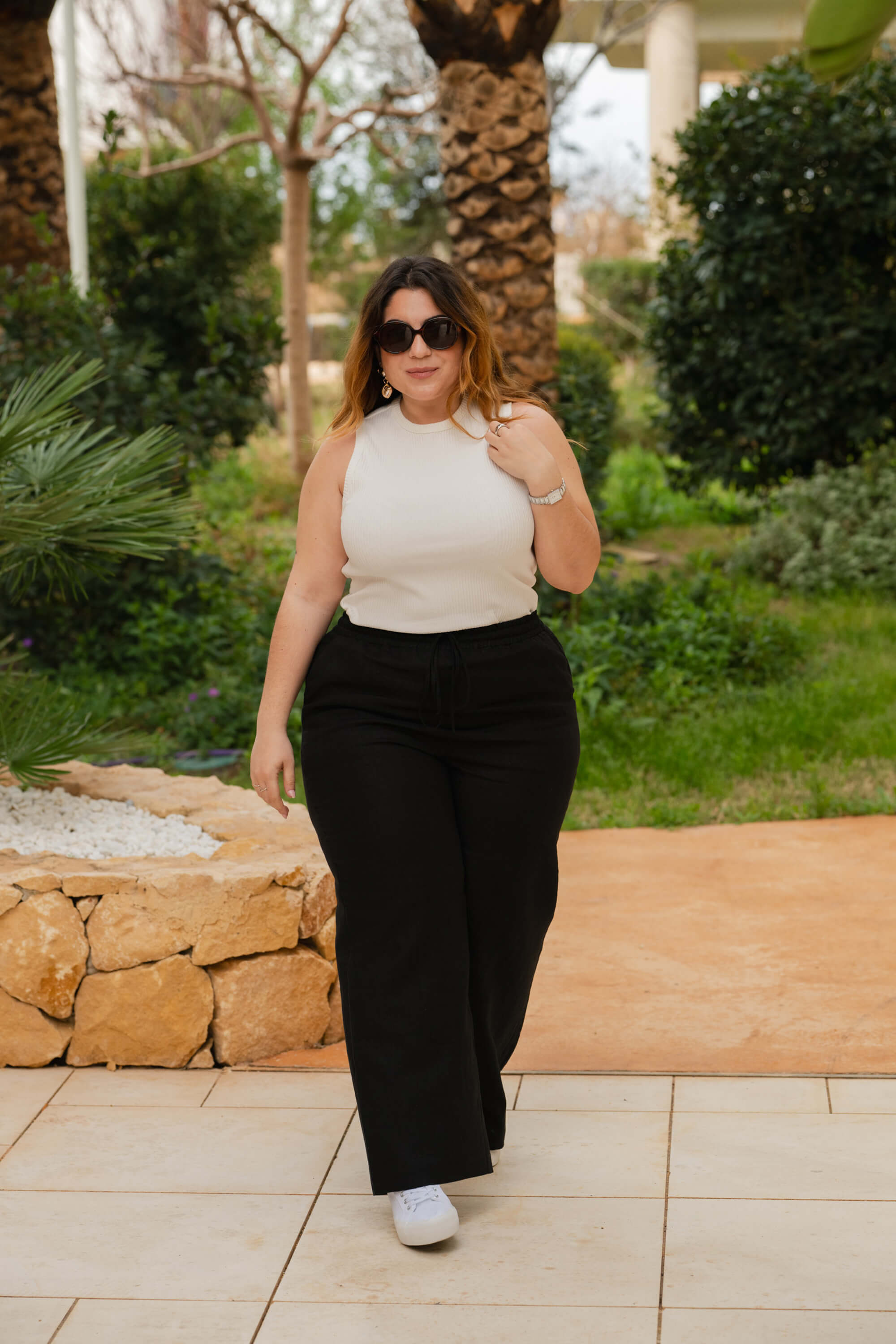 Linen Trousers, Black