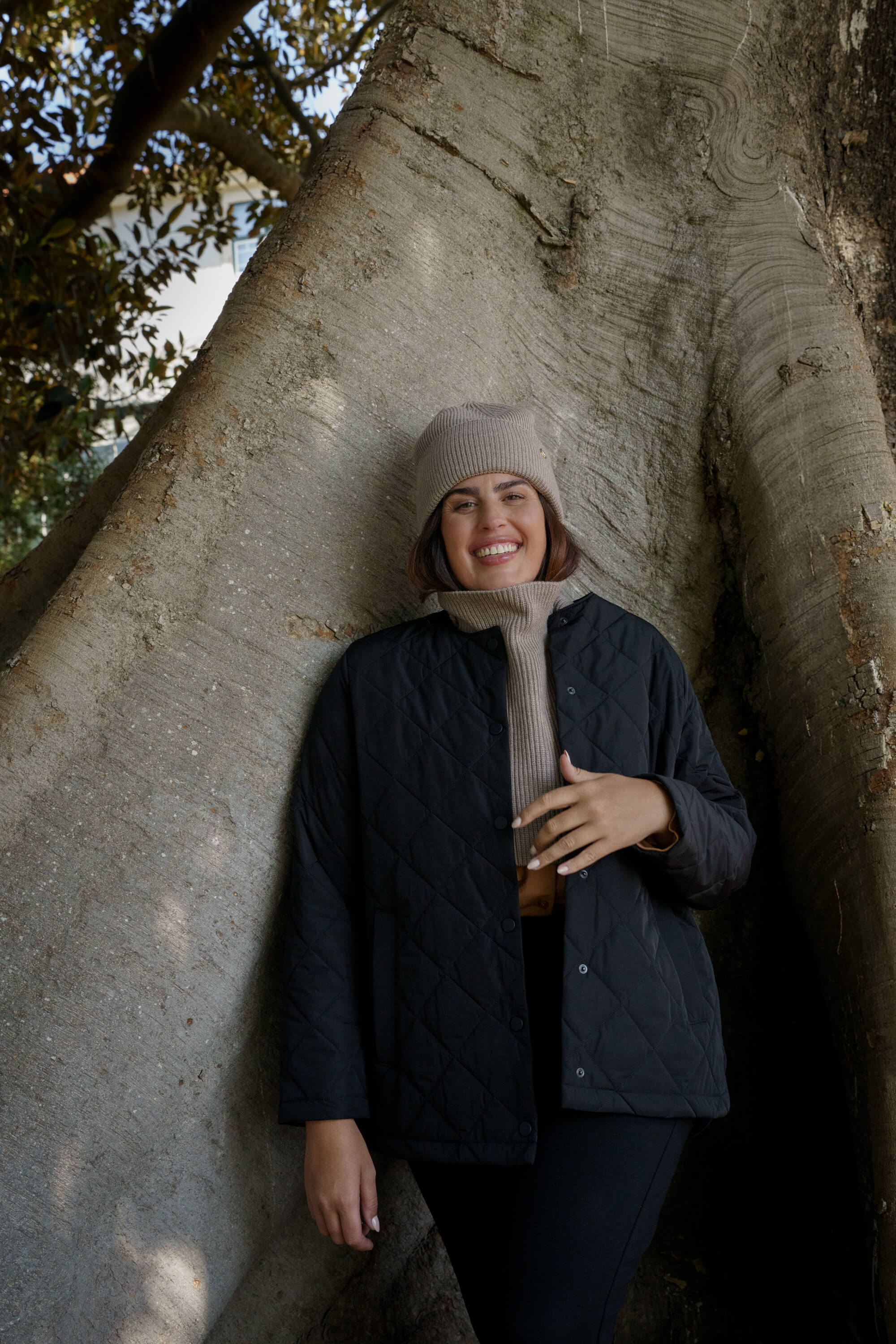 Merino Beanie, Light Taupe