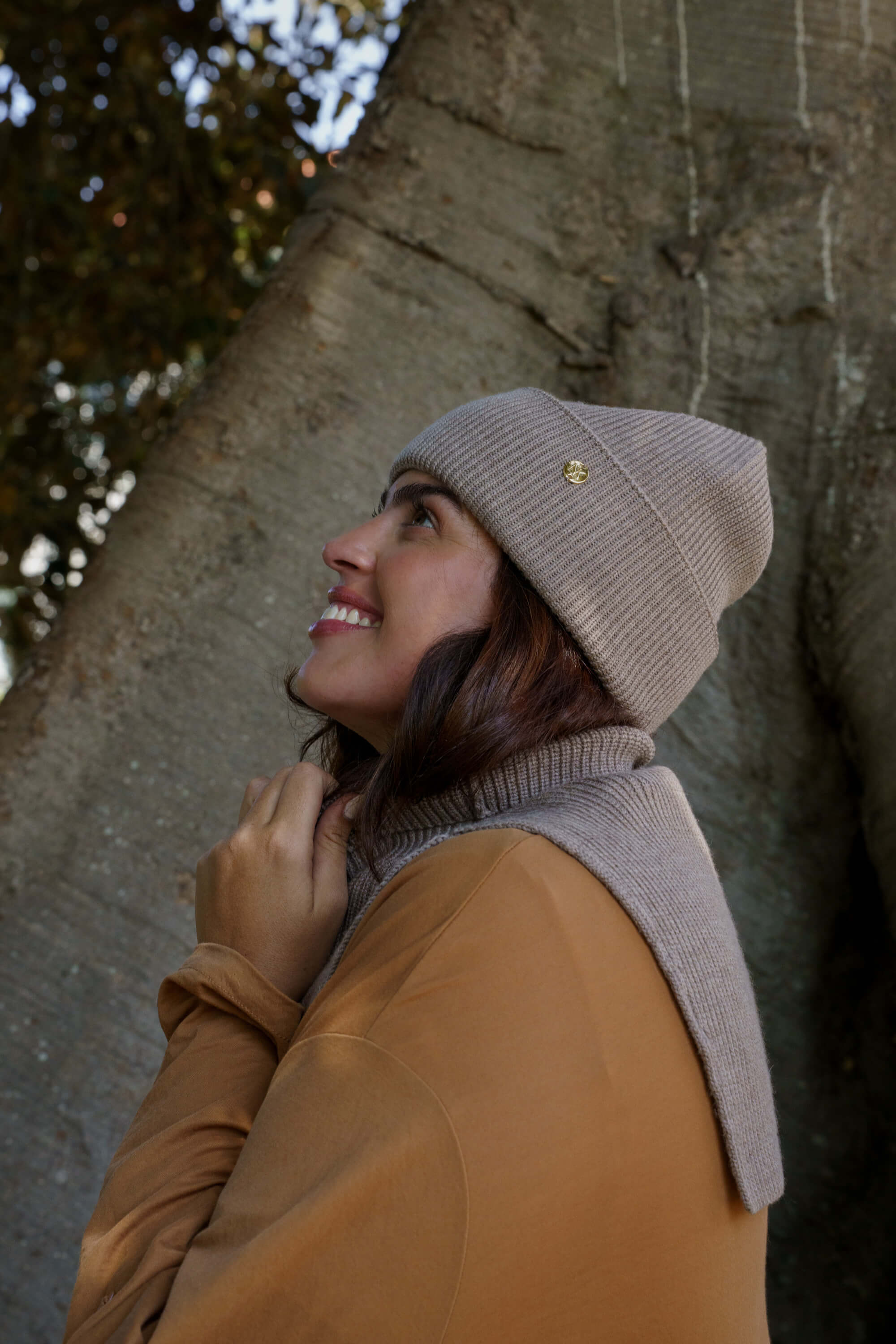 Merino Beanie, Light Taupe