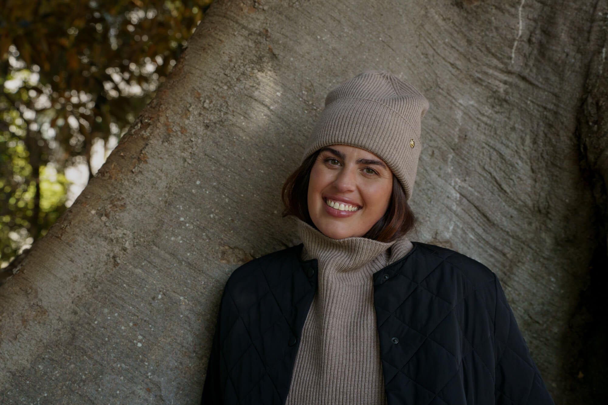 Merino Beanie, Light Taupe
