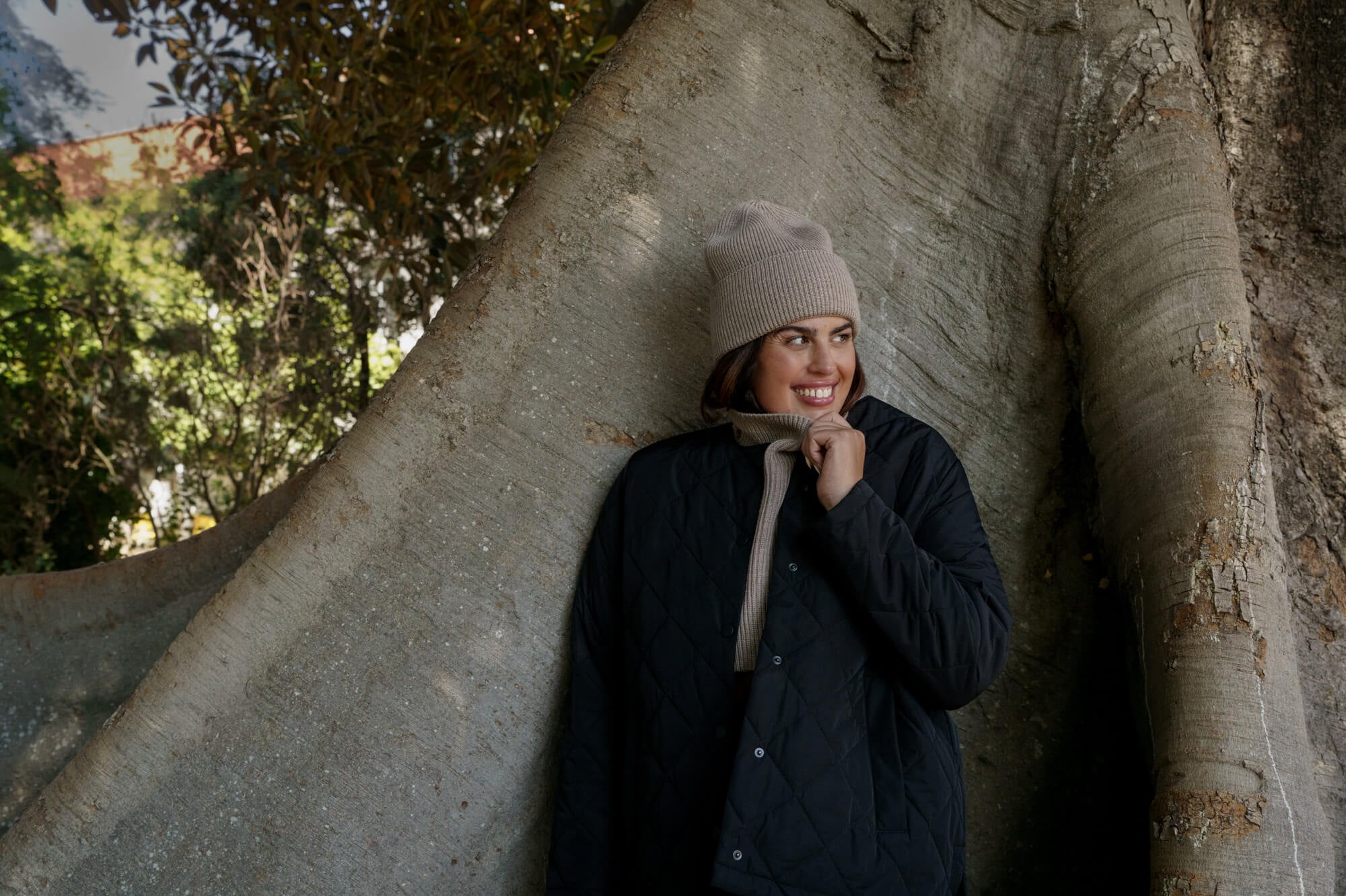 Merino Beanie, Light Taupe
