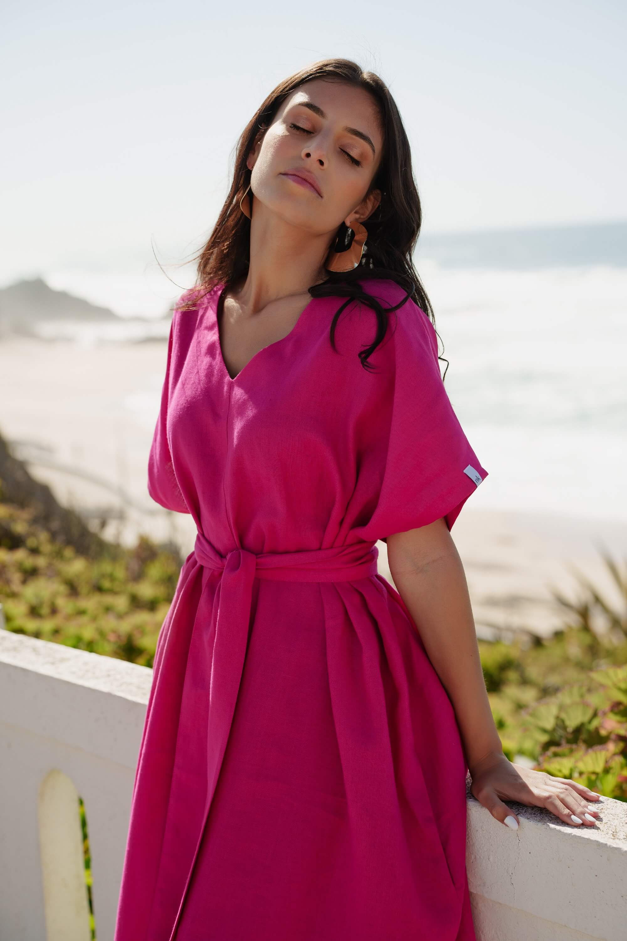 Pink peacock dress on sale