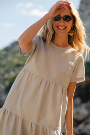 Olivia Dress, Light Grey