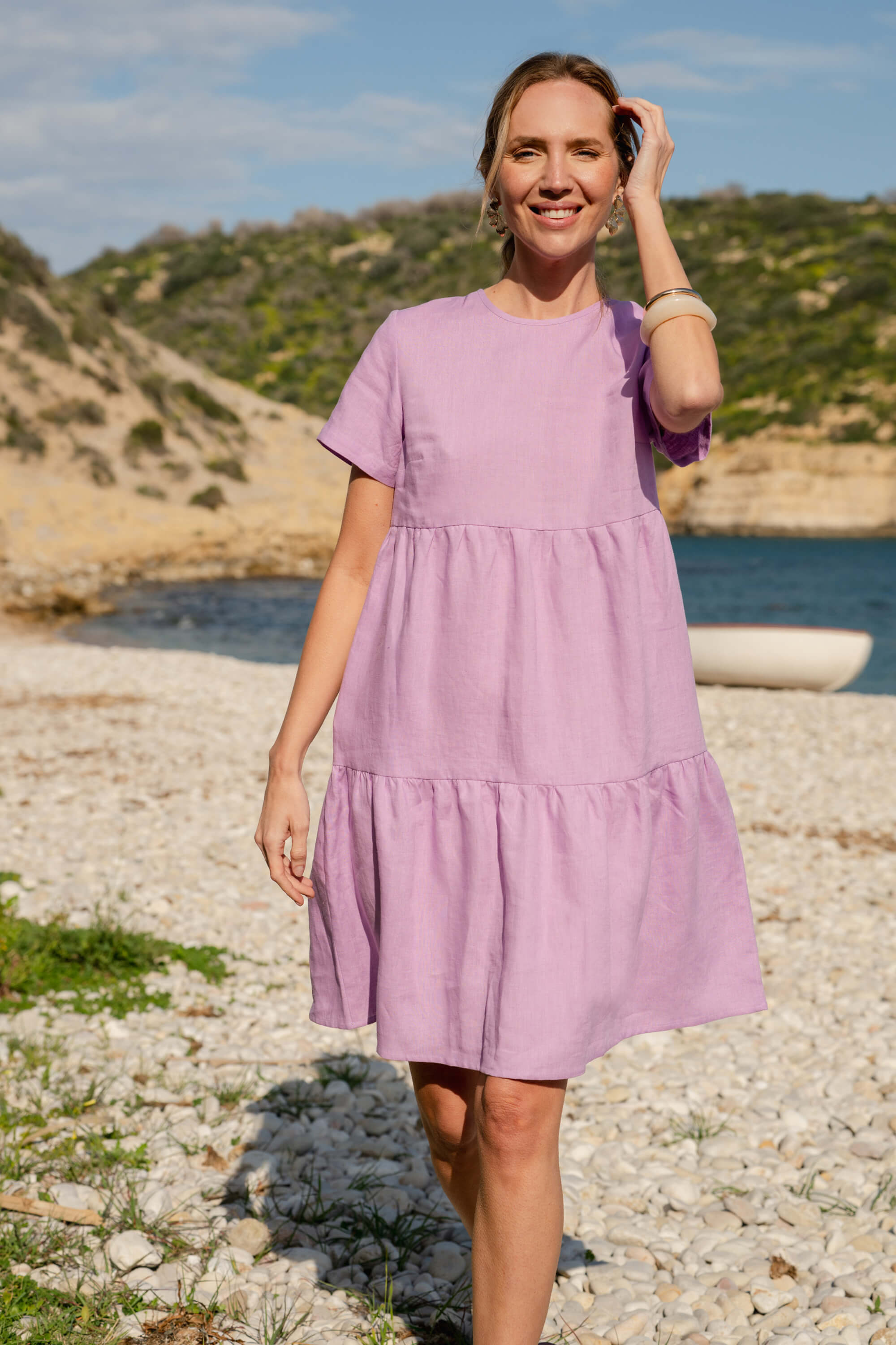 Olivia Dress, Orchid Bouquet