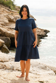 Olivia Dress, Oxford Navy