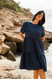 Olivia Dress, Oxford Navy