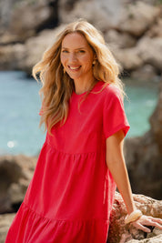 Olivia Dress, Raspberry