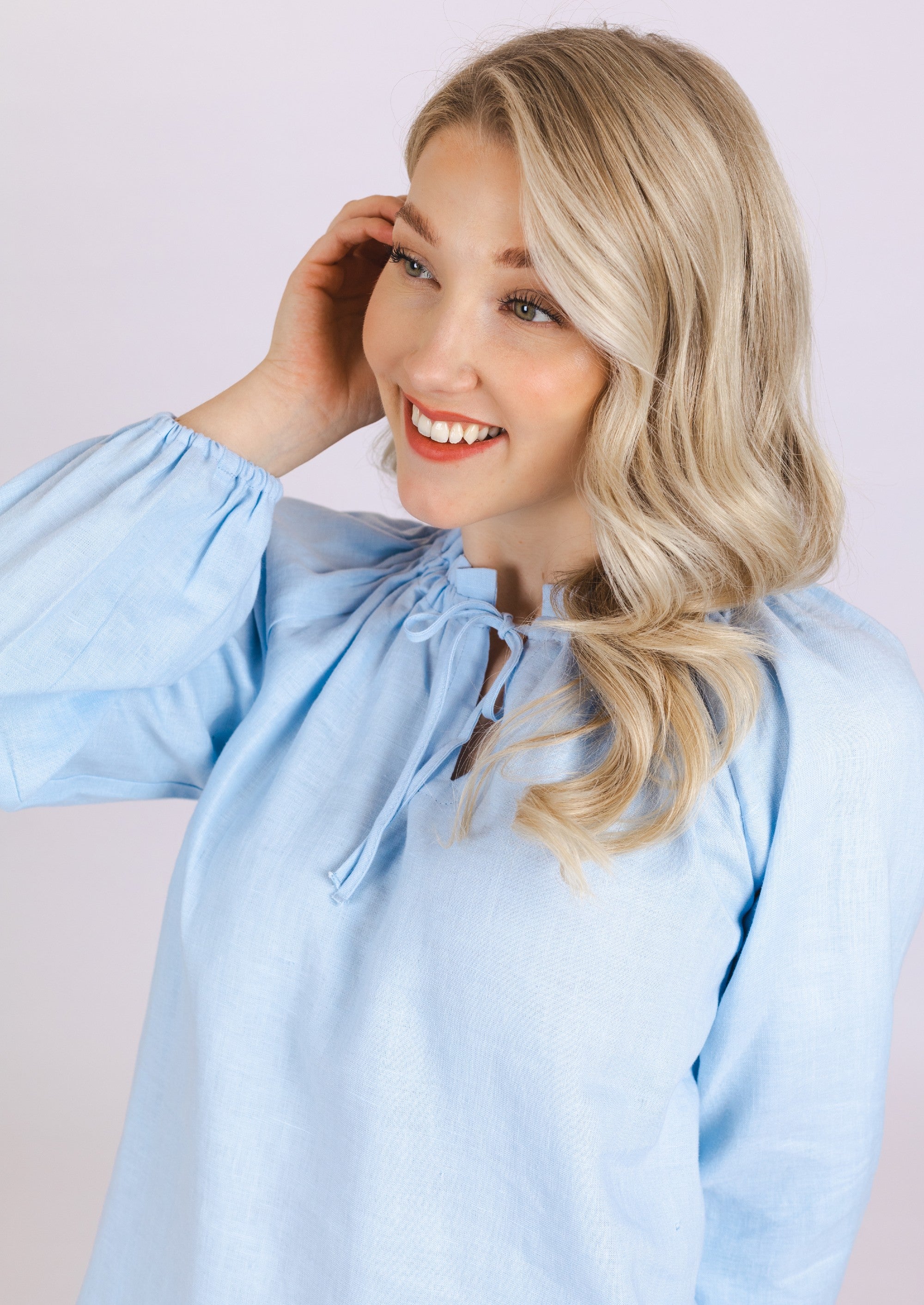 Paloma Blouse, Sky Blue