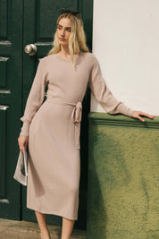 Leona Dress, Pearl Beige