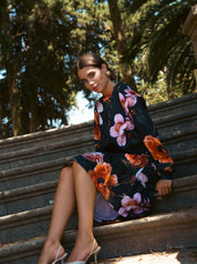 Poppy Dress, Copper Flower