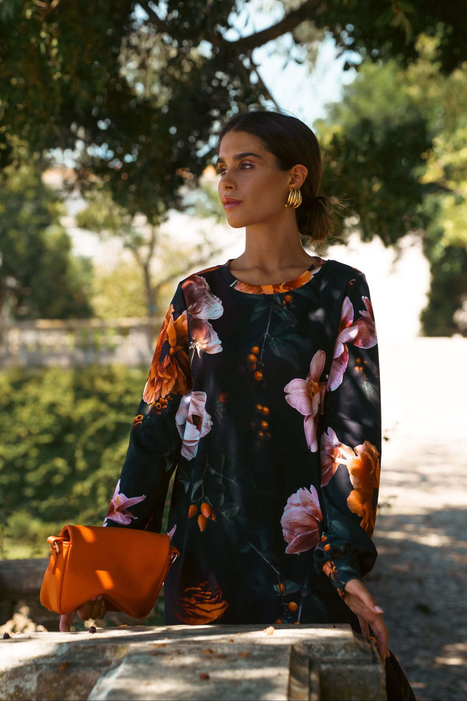 Poppy Dress, Copper Flower