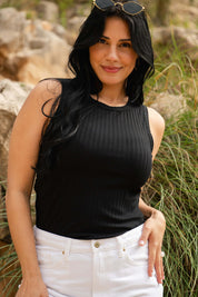 Rib Top, Black