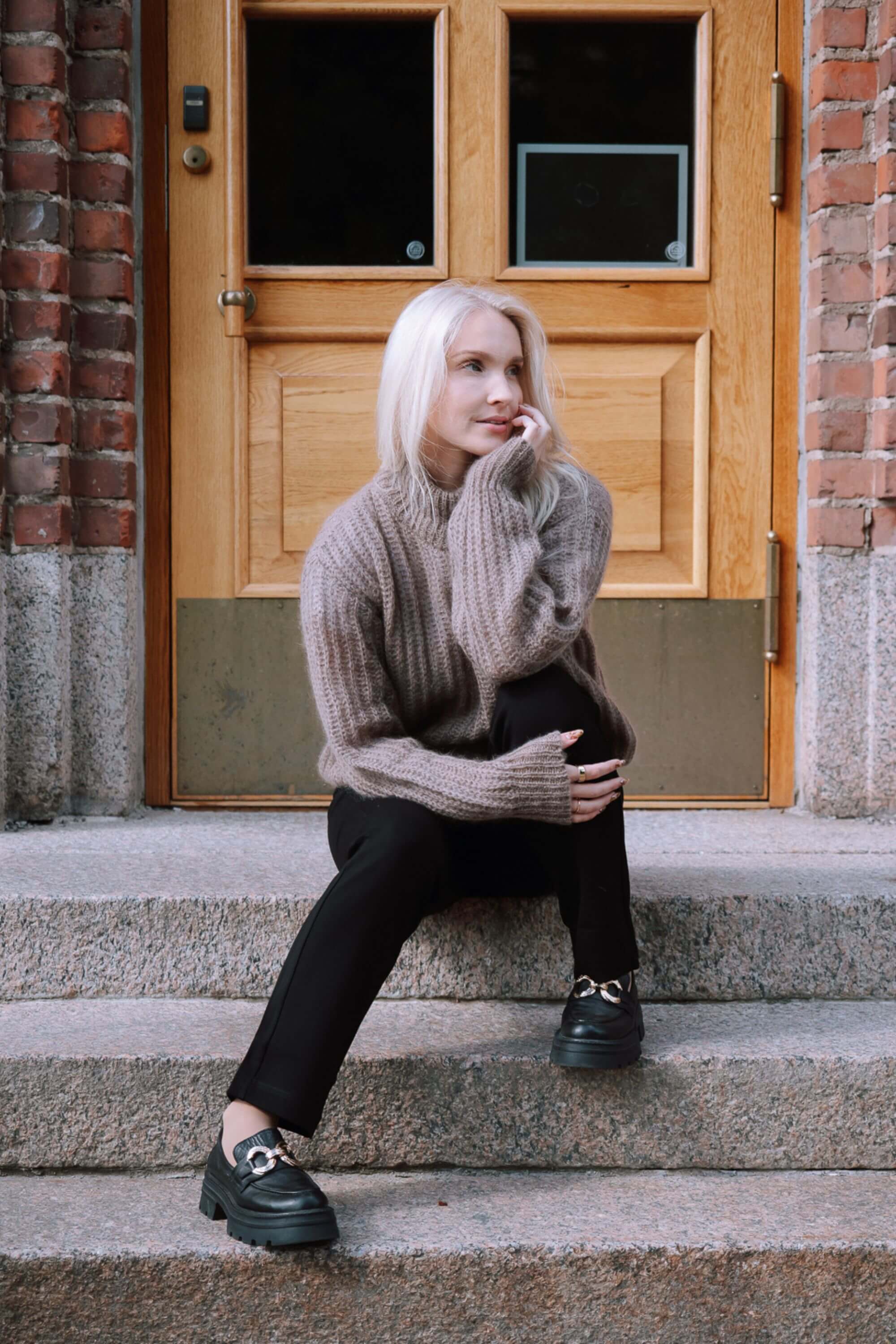 Robin Mohair Knit, Smoky Taupe