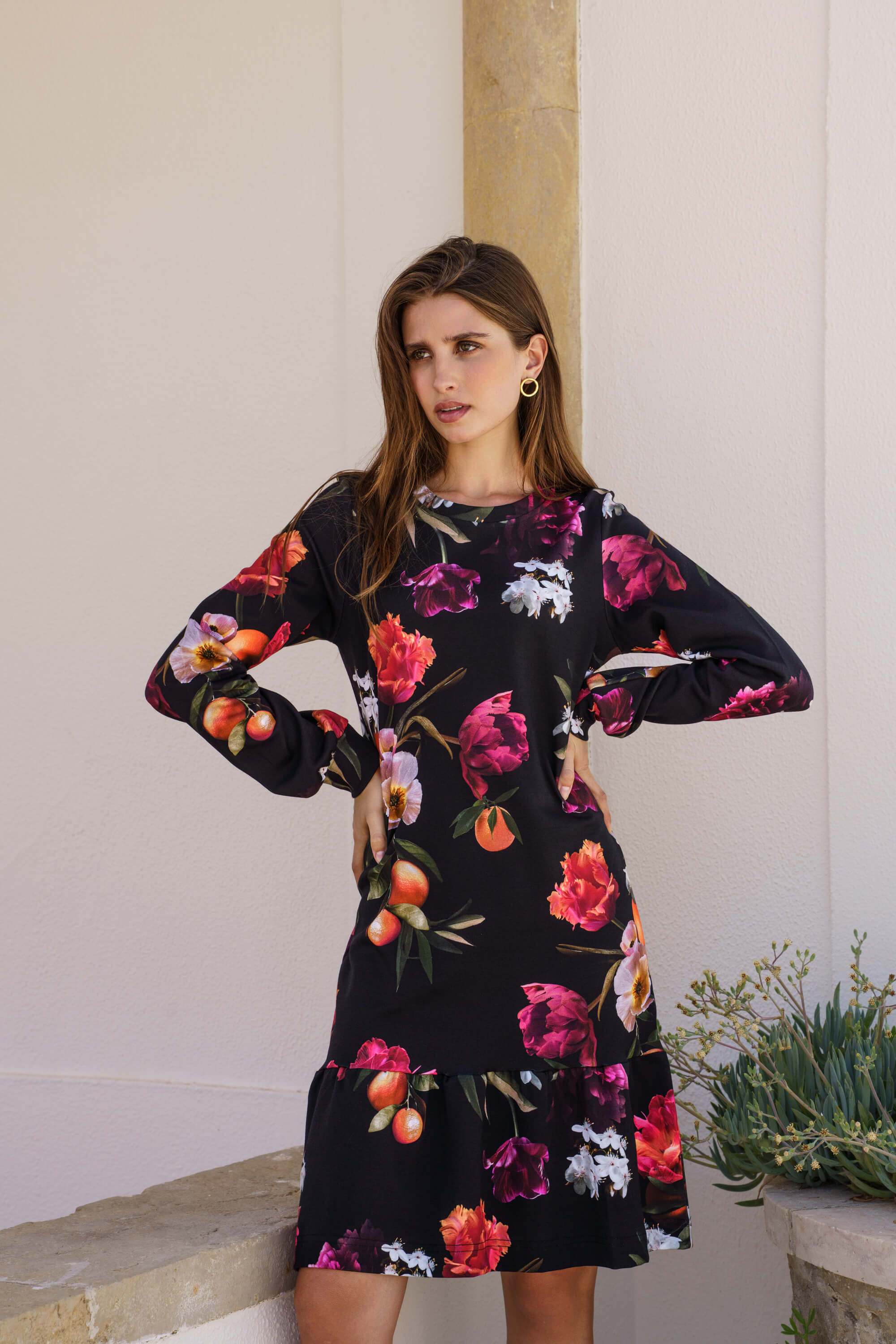 Poppy Dress, Sangria Garden