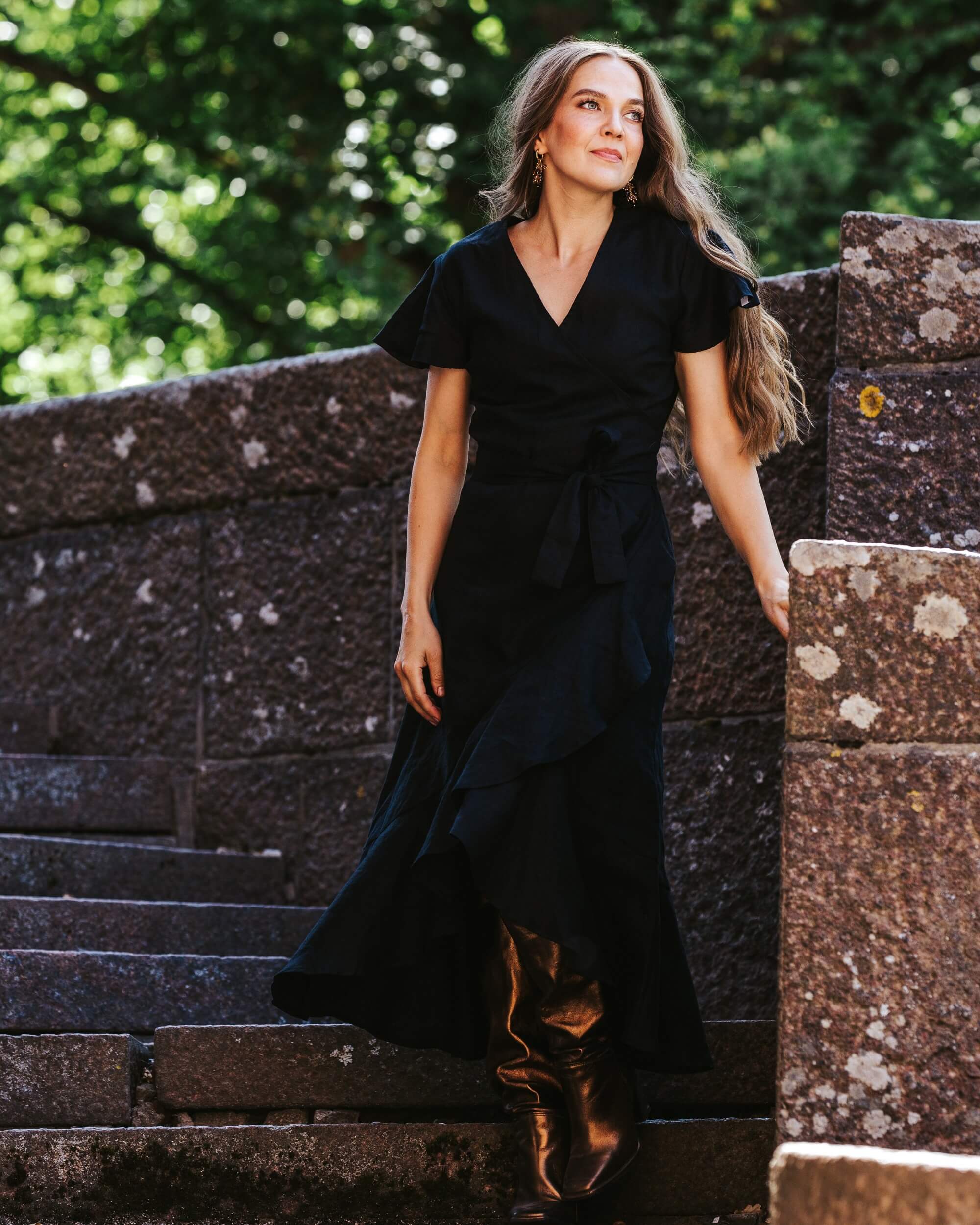 Women's Wrapdress, Black – Nakoa Oy
