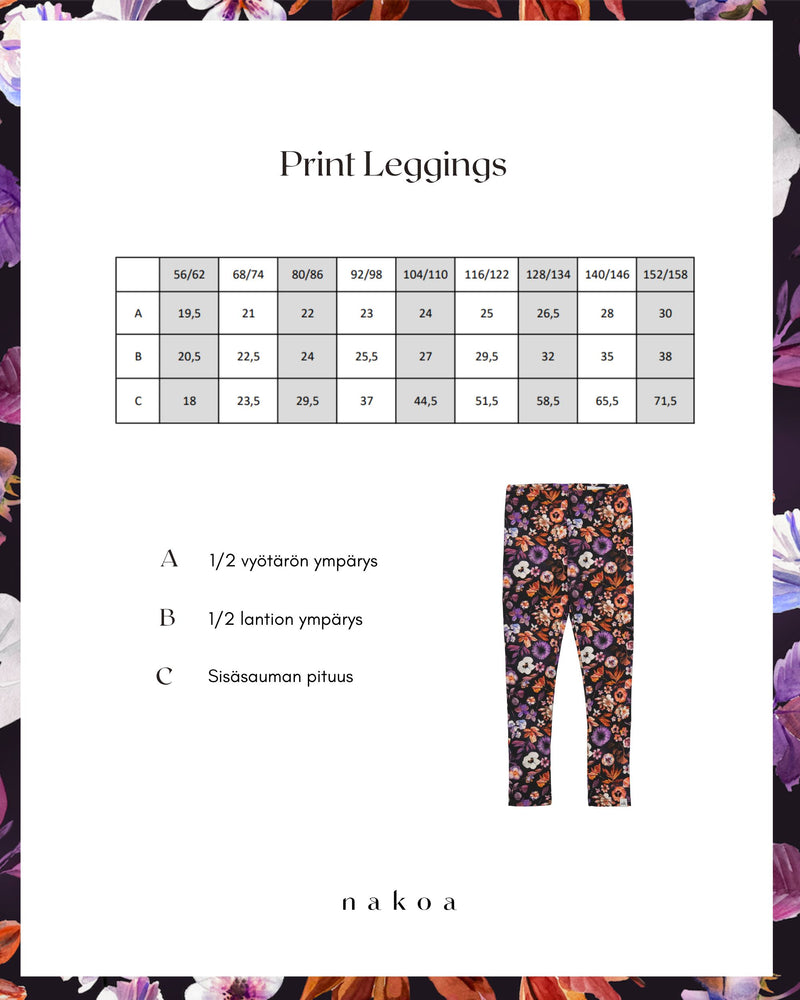 Print Leggings, Violettes