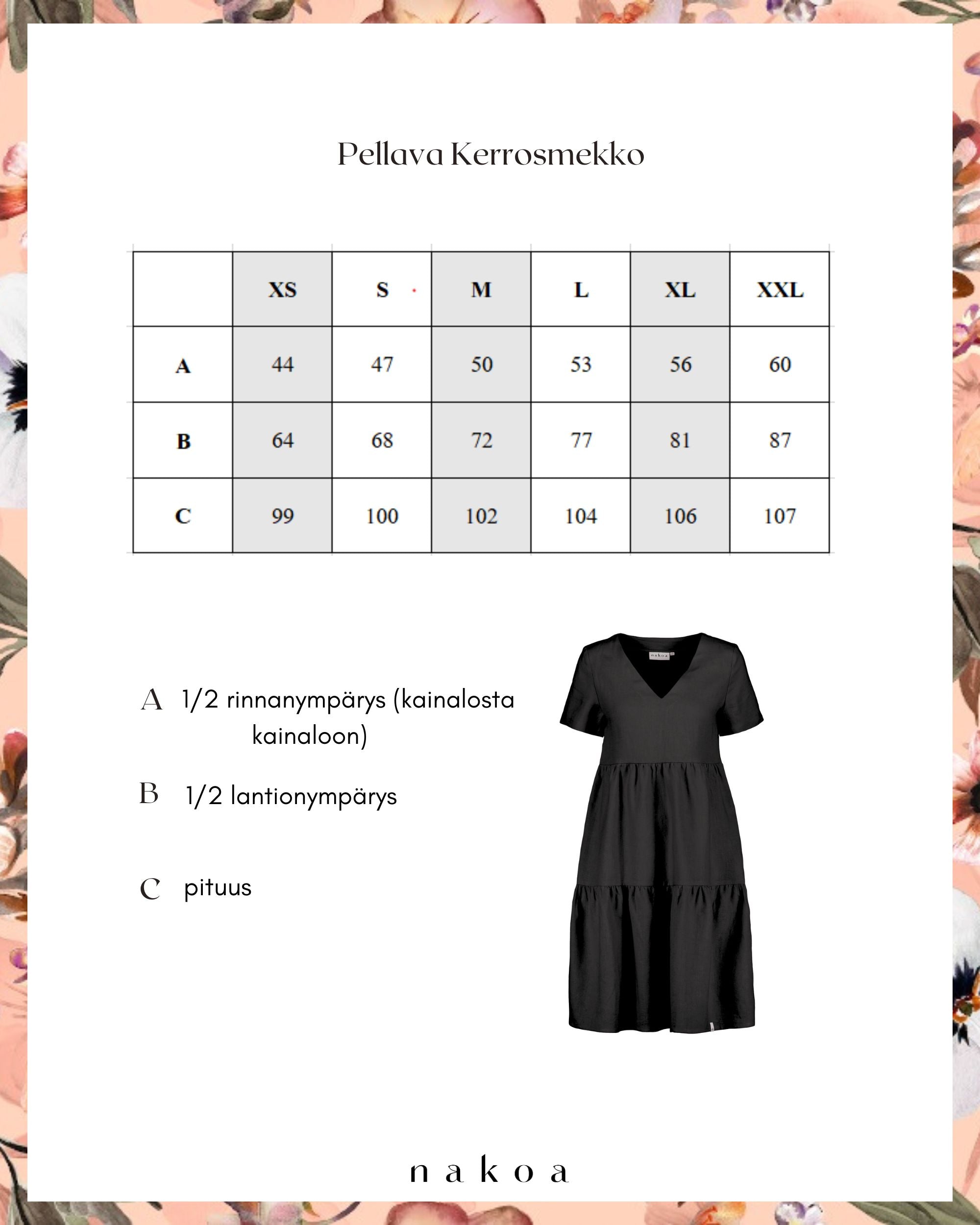 Pellava Kerrosmekko, Black