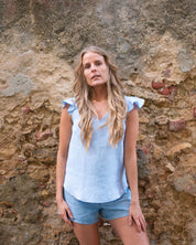 Sofia Top, Sky Blue
