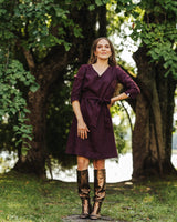 Vera Dress Pellavamekko, Merlot
