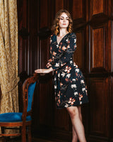 Print Wrap Dress, Versailles