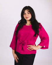 Ophelia Blouse, Pink Peacock