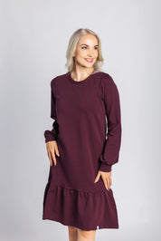 Poppy Dress, Burgundy