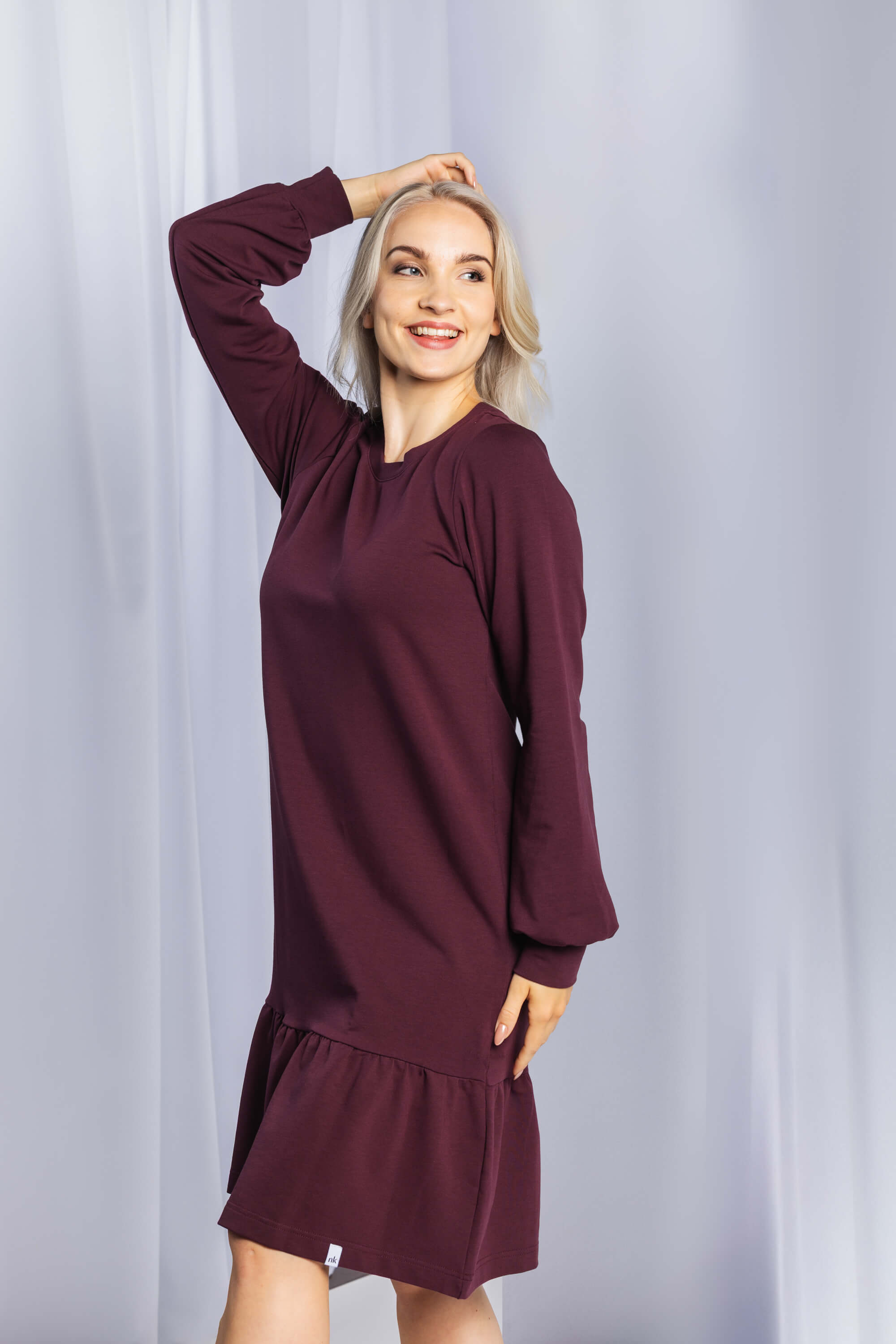 Poppy Dress, Burgundy
