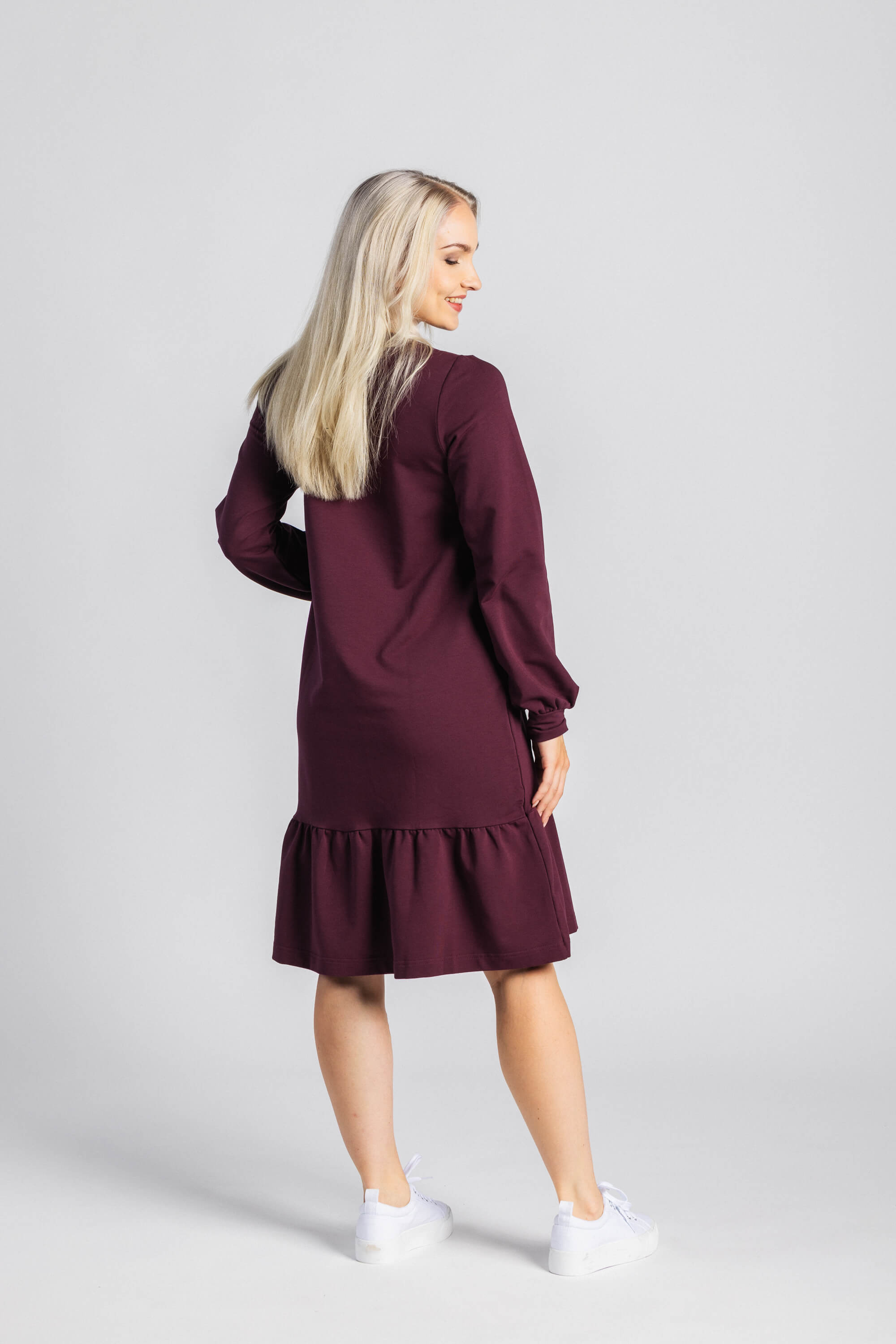 Poppy Dress, Burgundy