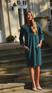 Anne Dress, Teal