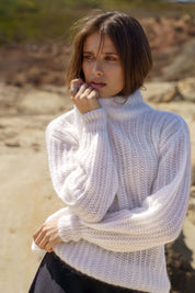 Robin Mohair Knit, Snow