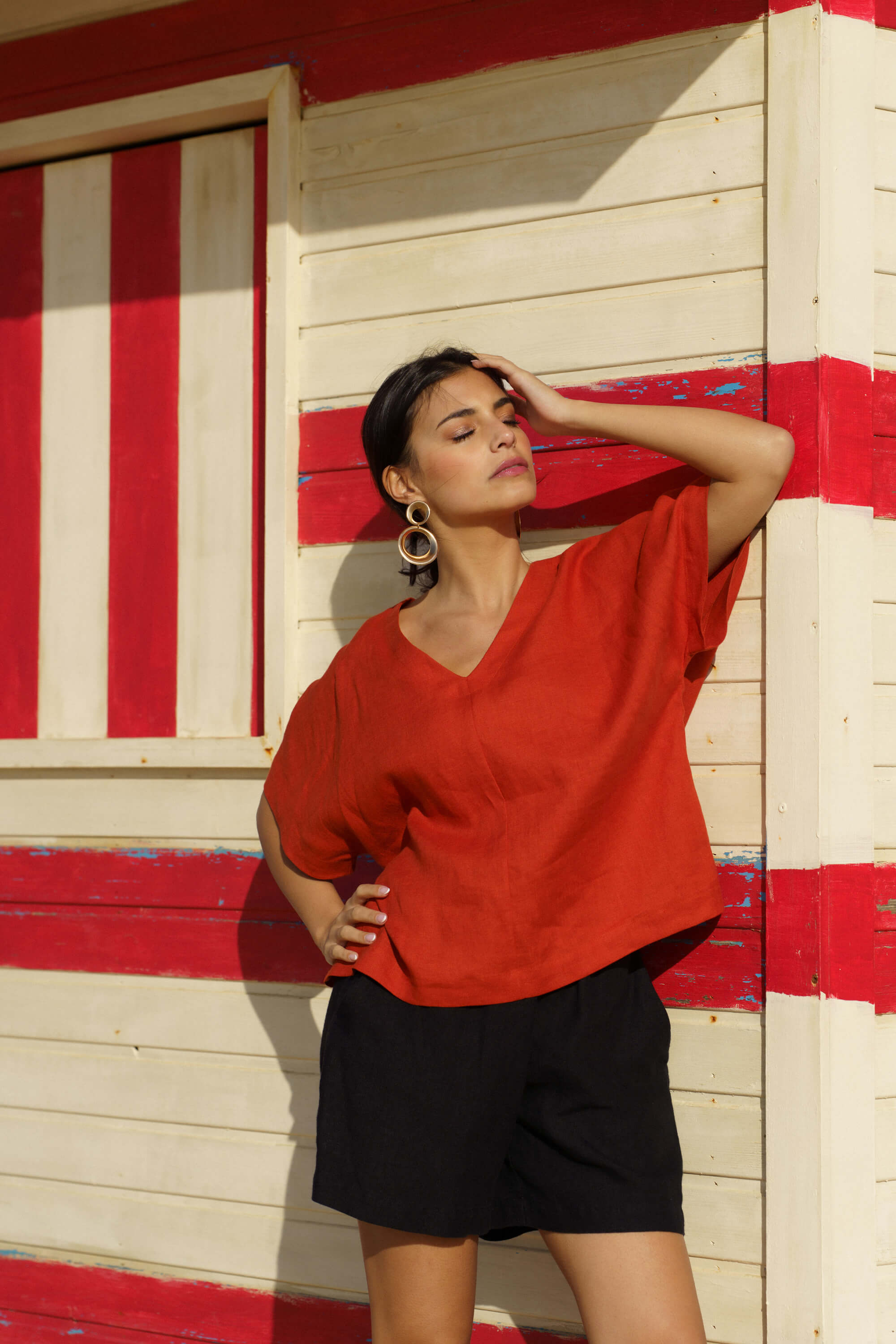 Savanna Top, Burnt Orange